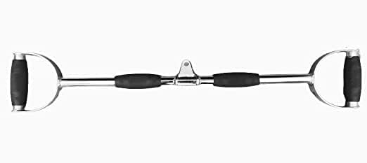 Anson Fitness Gym Attachments Double D High Pully Shape Handle Bar With Grip Covered, Unisex Double D High Pulley Handlebar, (Standered) - Anson Fitness