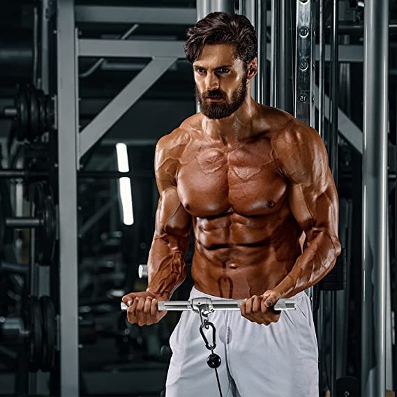 Anson Firness LAT Bar, Triceps/Biceps Handle, Solid Heavy Tri Handle - Anson Fitness