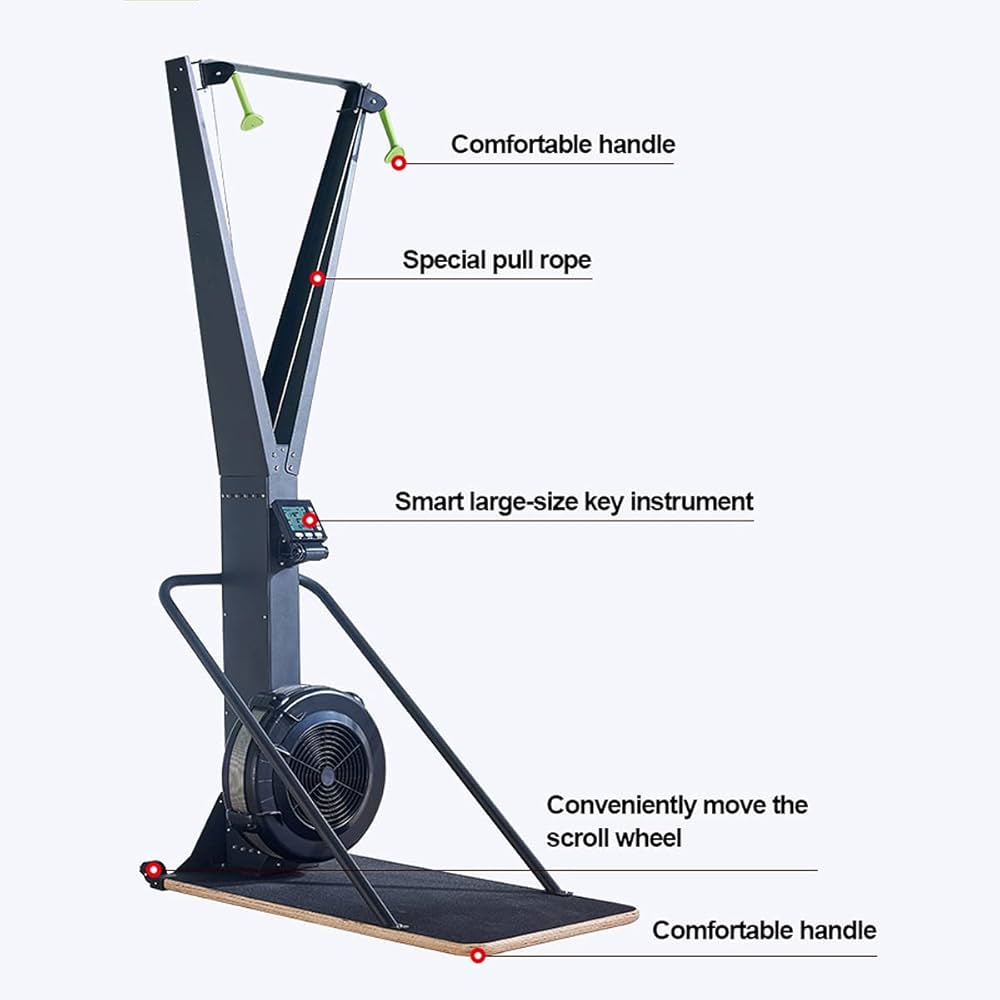 ANSON FITNESS COMMERCIAL-GRADE AIR RESISTANCE SKI MACHINE – FULL-BODY CARDIO TRAINER WITH DUAL HANDLE CORD SYSTEM, ADJUSTABLE RESISTANCE, AND DIGITAL PERFORMANCE MONITOR - Anson Fitness