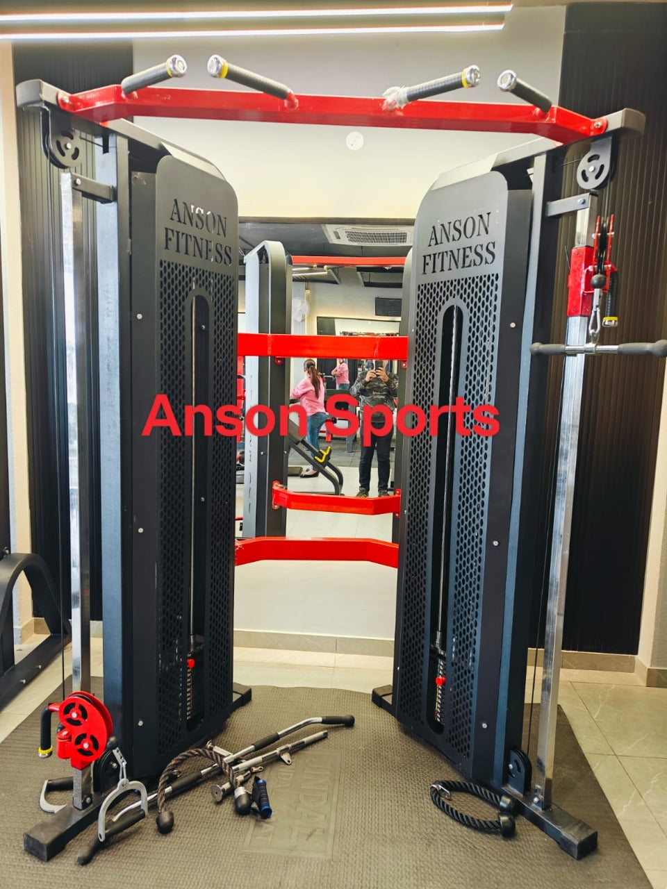 Anson Fitness Pro Commercial Functional Trainer – Dual Adjustable Pulley (80+80 kg MS Stack, 10 Gauge CRC Frame, Heavy-Duty 4x2 Structure)