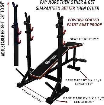 ANSON Fitness 8 In 1 Heavy Duty Adjustable Multi Home Gym Bench (8IN1 GYM BENCH) - Anson Fitness