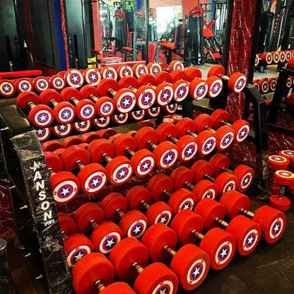 ANSON Captain America Bouncer Dumbbells - Anson Fitness