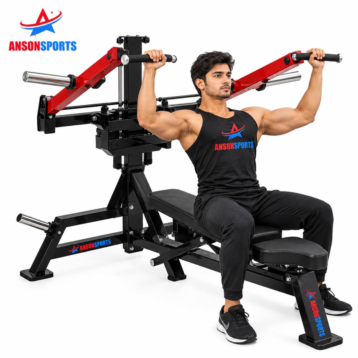 Commercial Chest Press Machine | Adjustable Plate Loaded Chest Press | Anson Fitness