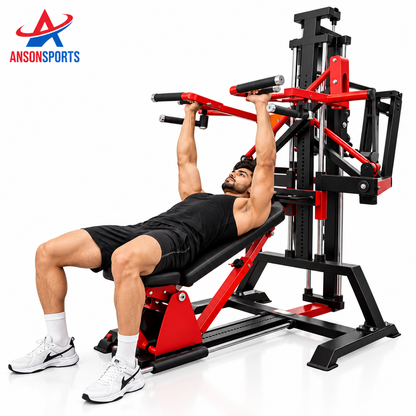 Adjustable Chest Press Machine | Plate Loaded Chest Press Station | Heavy-Duty Bench Press Equipment | Anson Fitness
