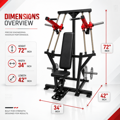 Plate Loaded Shoulder Press Machine | Heavy Duty Commercial Gym Equipment | Anson Fitness