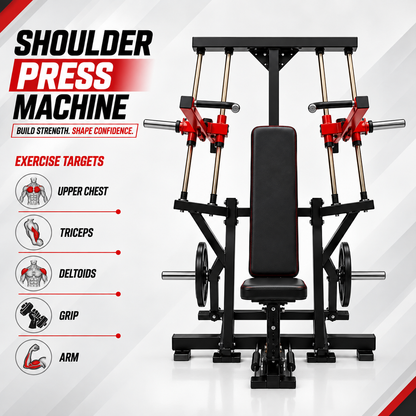 Plate Loaded Shoulder Press Machine | Heavy Duty Commercial Gym Equipment | Anson Fitness