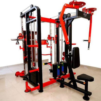Anson Sports Commercial Grade Heavy-Duty 3-in-1 Functional Trainer with Integrated Smith Machine, Dual Adjustable Pulley, and Chest Fly/Lat Pull Unit" - Anson Fitness