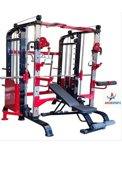 ANSON Multi Gym Functional Trainer with Smith Machine Dual Side for Commercial Cable crossover Gym Equipment | ASSF 324 - Anson Fitness