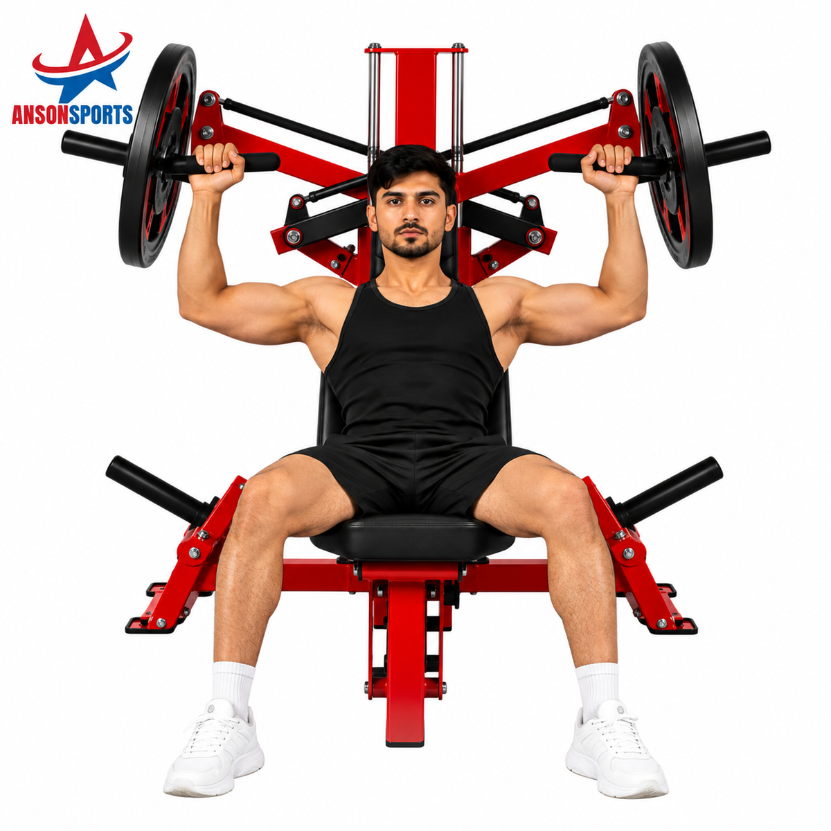 Plate Loaded Chest Press Machine | Commercial Chest Workout Equipment | Heavy-Duty Strength Equipment | Anson Fitness