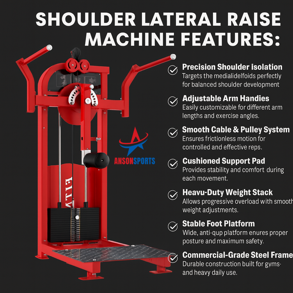 Anson Fitness | Shoulder Lateral Raise Machine | Home Gym Exercises