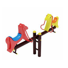 ANSON FITNESS Horse Rider Seesaw – Dual Seater Heavy-Duty Outdoor Play Equipment