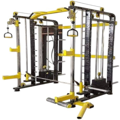 "Anson Sports Commercial Grade Heavy-Duty Multi-Functional Smith Machine with Dual Adjustable Pulley System, Integrated Chin-Up Bar, and Complete Strength Training Station" - Anson Fitness